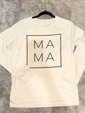 Cream MAMA Graphic Sweatshirt